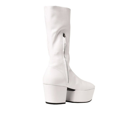 Prada White Polyethylene Lace-Up Boots