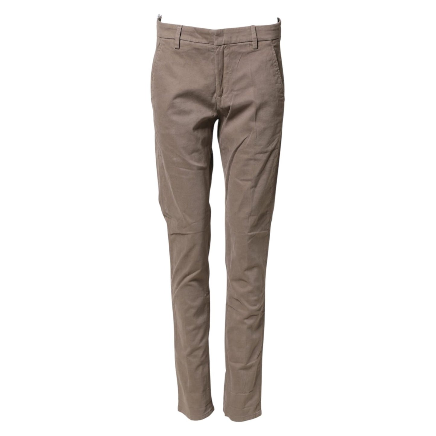Dondup Cotton Stretch Straight Chino Trouser Brown