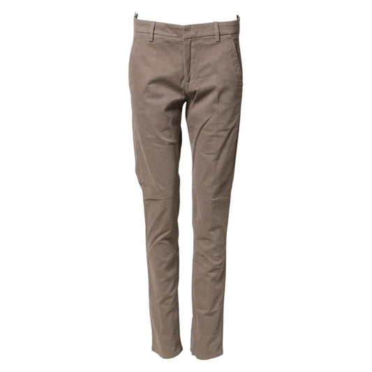 Dondup Cotton Stretch Straight Chino Trouser Brown