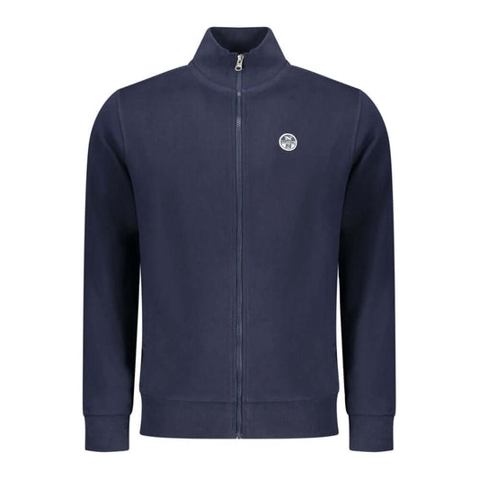 North Sails Blue Cotton Men Sweatshirt