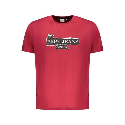 Pepe Jeans Red Cotton Men T-Shirt