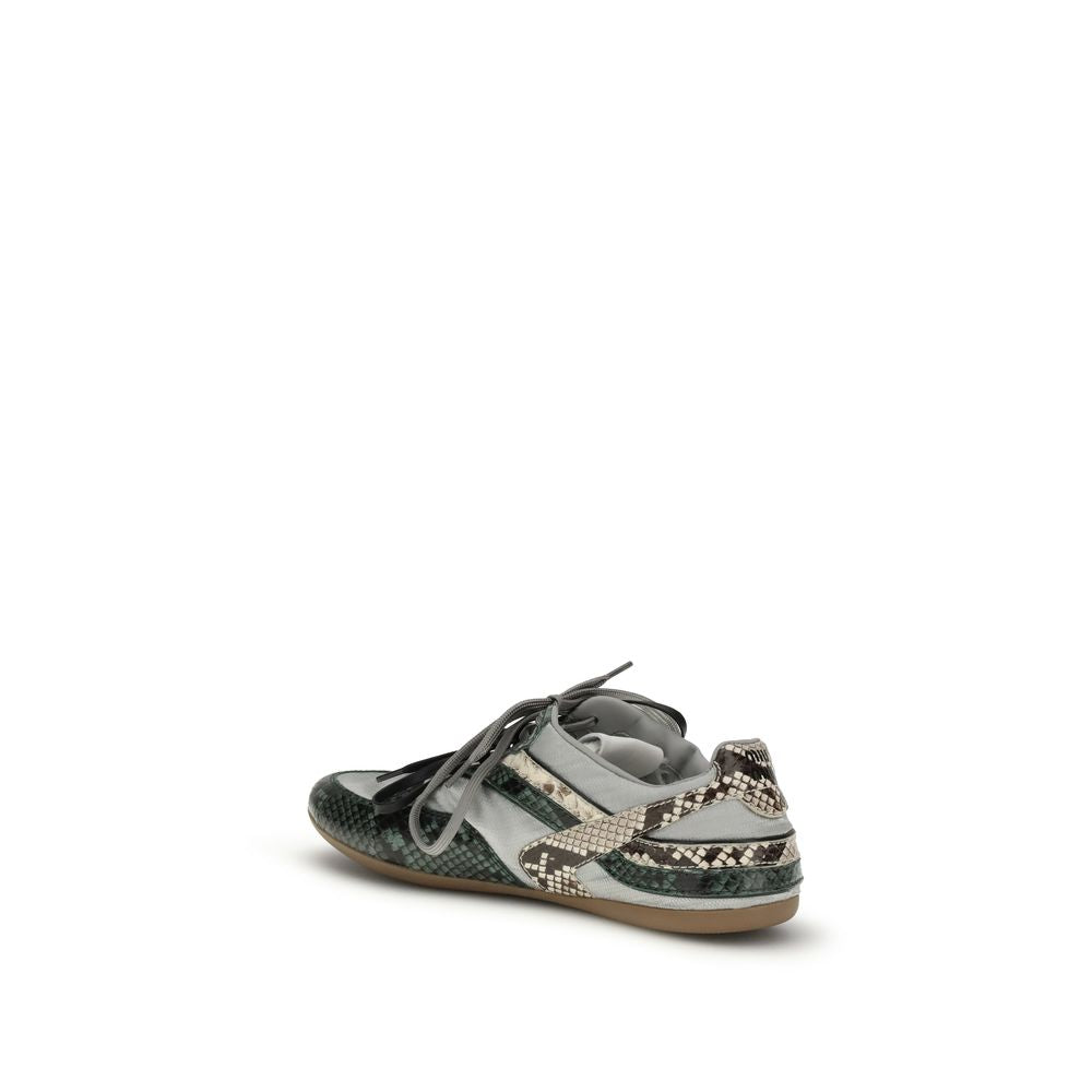 Miu Miu Gray Other Fibres Athletic Sneakers 1728,72470364320,Athletic - Sneakers - Shoes,EU36/US6,EU37/US7,EU38/US8,Gray,Miu Miu,New with tags,Shoes,Sneakers - Shoes,Women