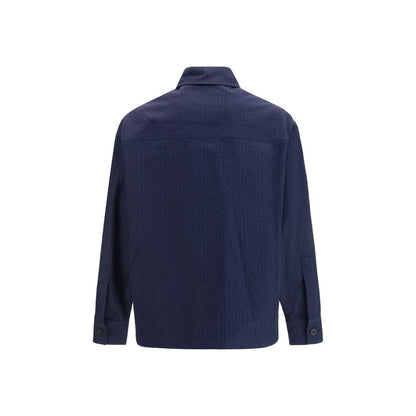 Balmain Blue Cotton Coat