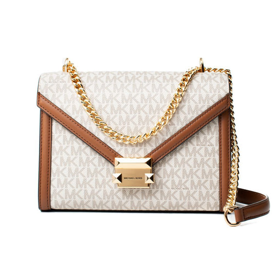Michael Kors Beige Canvas Shoulder Bag