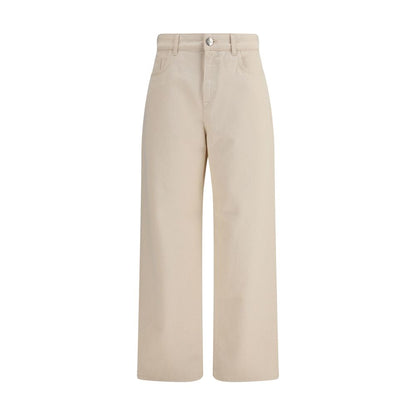 Rohe Beige Cotton Relaxed Fit Jeans