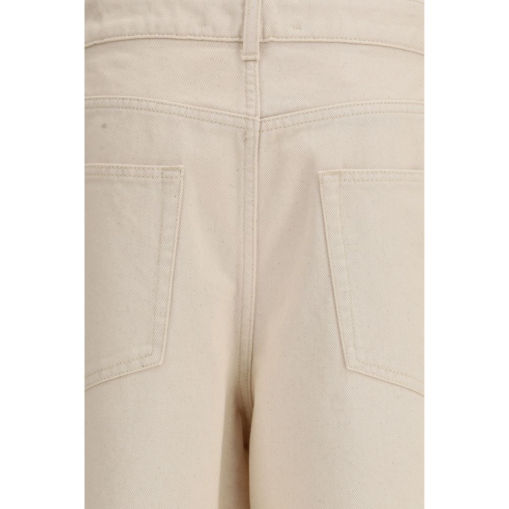 Rohe Beige Cotton Relaxed Fit Jeans