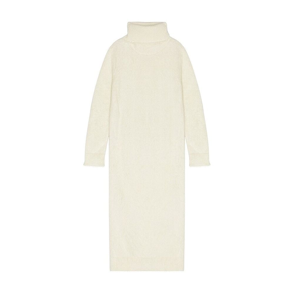Saint Laurent White Mohair Casual Dress