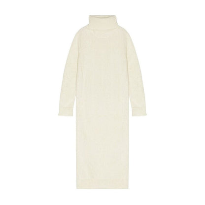 Saint Laurent White Mohair Casual Dress