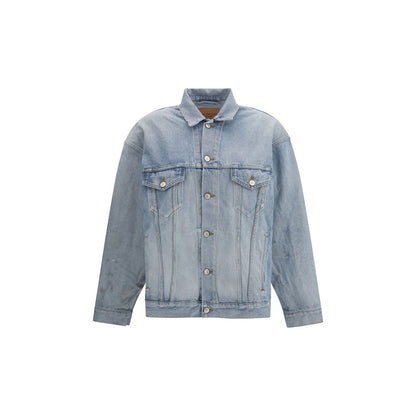 Balenciaga Blue Cotton Denim Jacket 1728,72470364320,Balenciaga,Blue,Clothing,Denim Jackets - Jackets & Coats - Clothing,Jackets & Coats - Clothing,M,New with tags,S,Women
