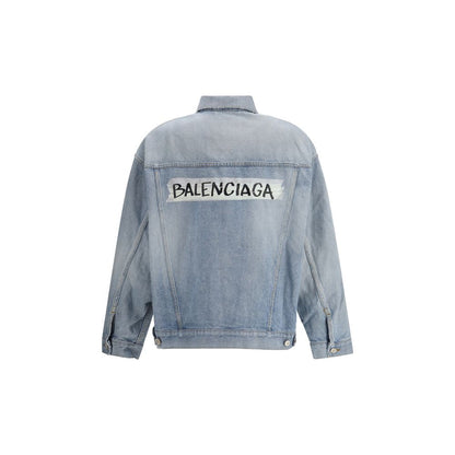 Balenciaga Blue Cotton Denim Jacket 1728,72470364320,Balenciaga,Blue,Clothing,Denim Jackets - Jackets & Coats - Clothing,Jackets & Coats - Clothing,M,New with tags,S,Women