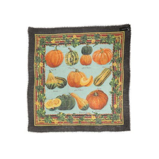 Dolce & Gabbana Multicolor Pumpkin Cashmere Stole 137cm x 133cm  Scarf