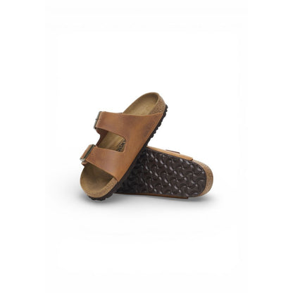 Birkenstock Brown Leather Flat Sandals 1728,71956299936,Birkenstock,Brown,EU 36 | US3,EU 37 | US 4,EU 38 | US 5,EU39/US6,EU40/US7,EU41/US8,Flat - Sandals - Shoes,Men,New with tags,Sandals - Shoes,Shoes