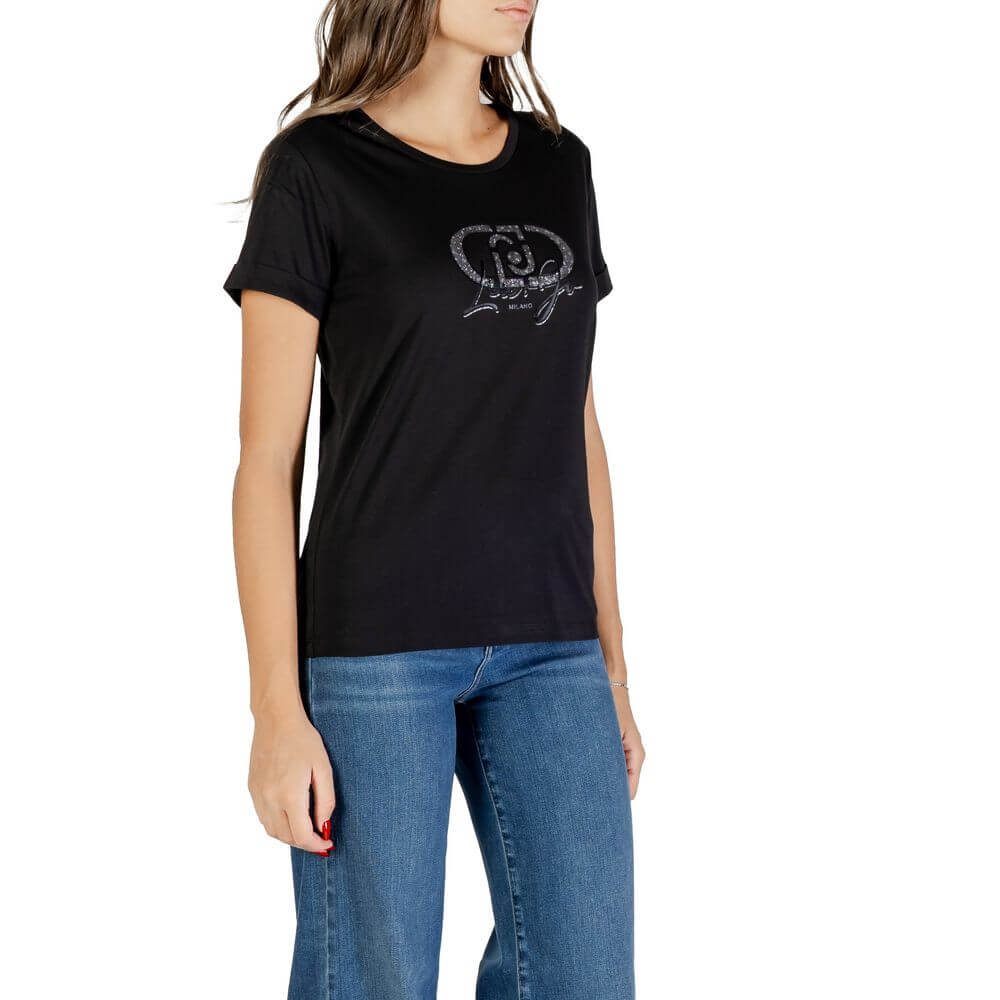 Liu Jo Black Cotton T-Shirt