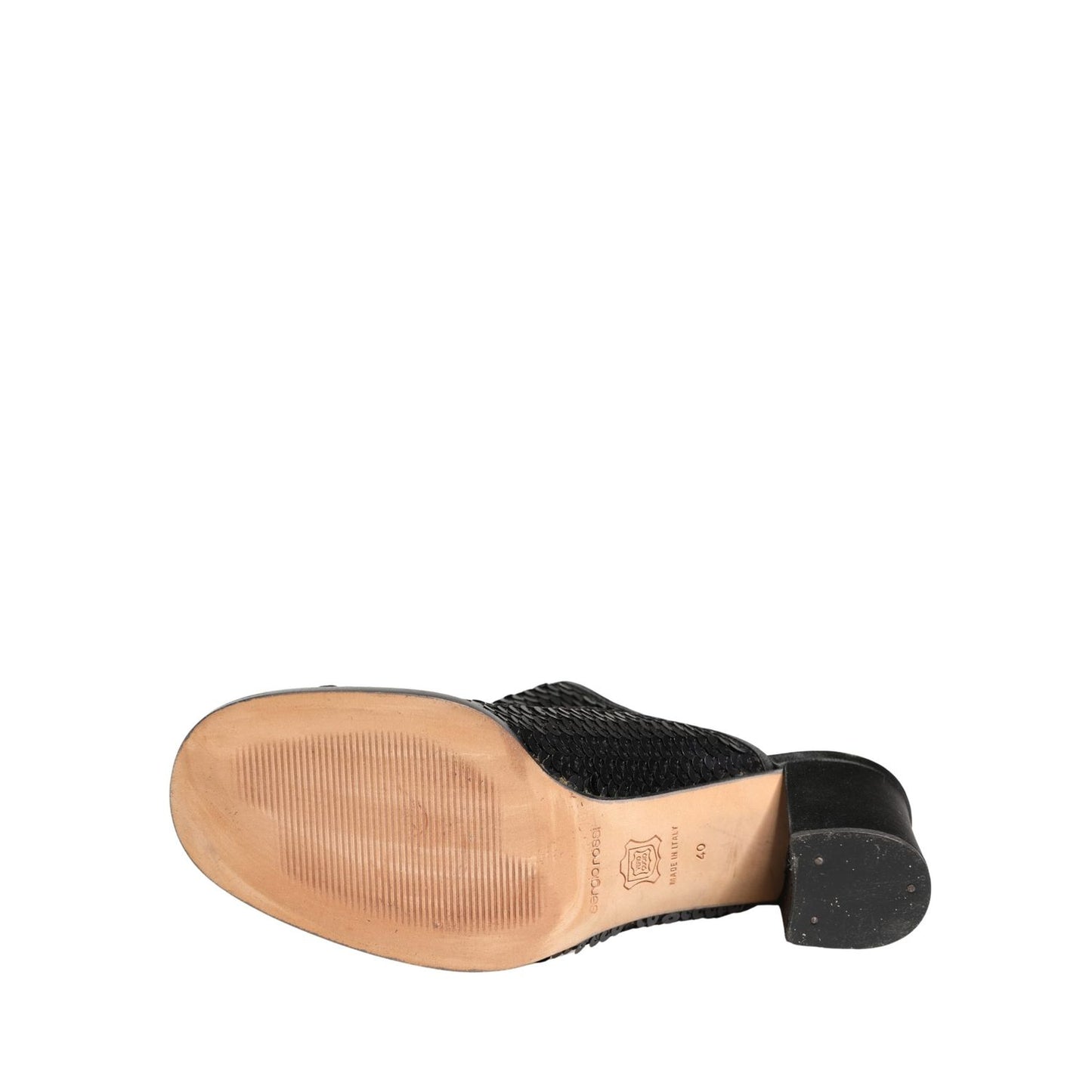 Dolce & Gabbana Black Sequined Mules Shoes
