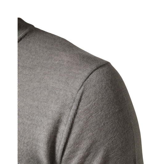 Dolce & Gabbana Gray Long Sleeves Crew Neck Pullover Sweater