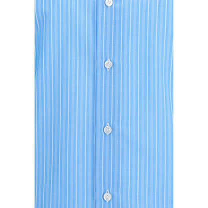 Finamore Blue Cotton Shirt