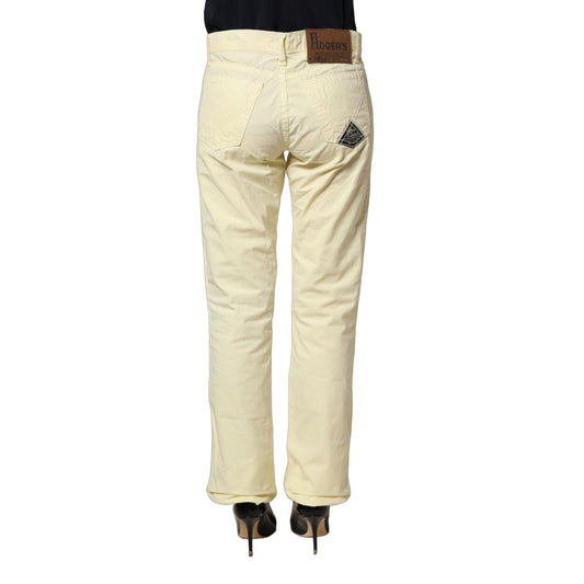 Roy Roger's Yellow Cotton Straight Casual Denim Trouser Jeans