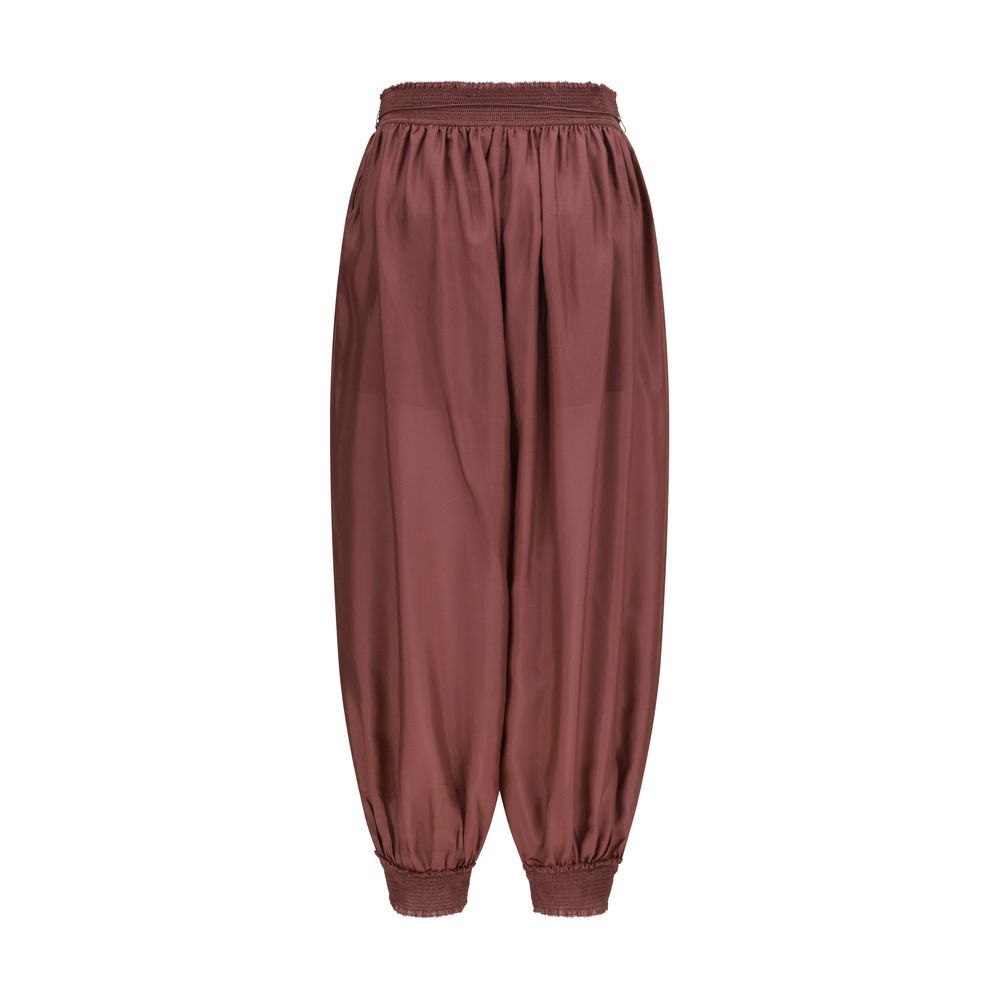 Zimmermann Bordeaux Silk Casual Pants