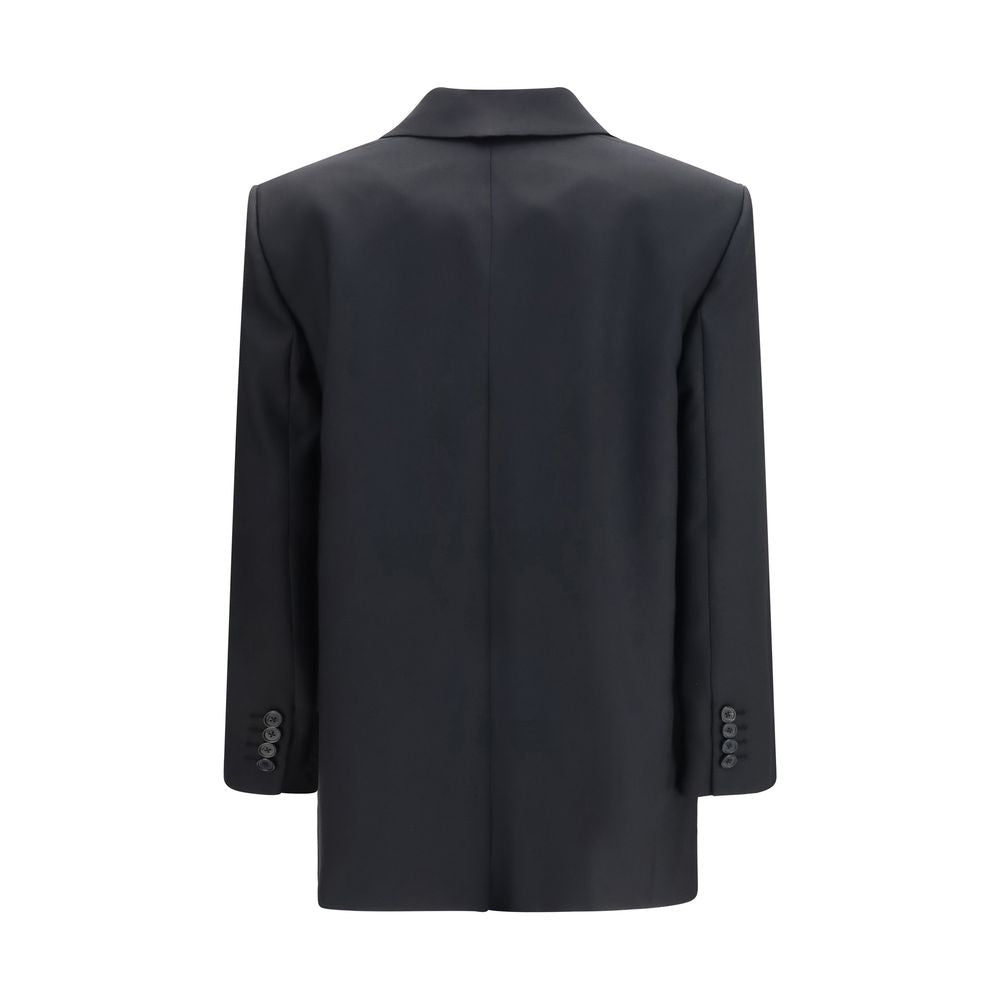 Khaite Black Wool Oves Aries Full-Length Jacket