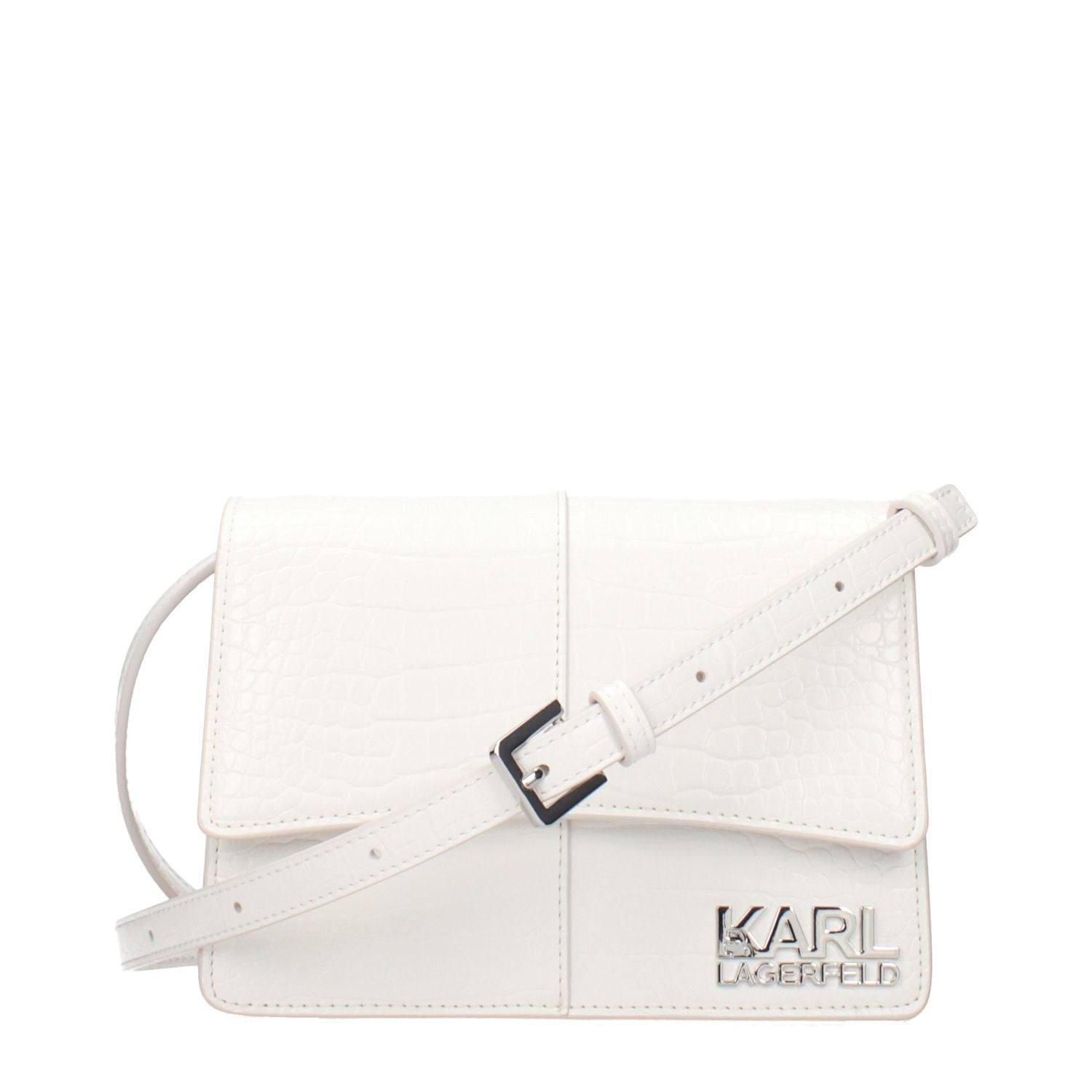 Karl Lagerfeld White Polyethylene Crossbody Bag