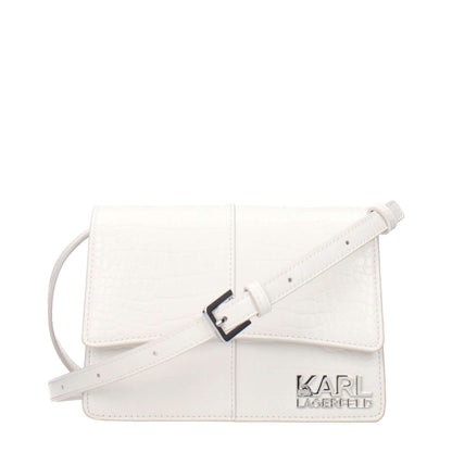 Karl Lagerfeld White Polyethylene Crossbody Bag