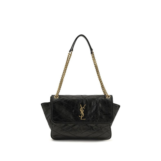 Saint Laurent Black Calf Leather Bos Taurus Shoulder Bag