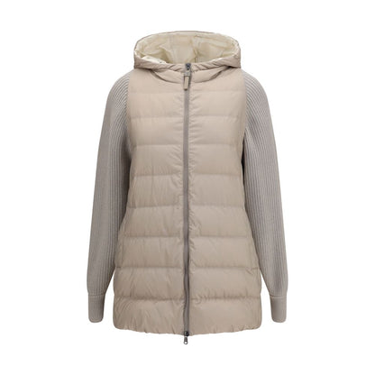 Brunello Cucinelli Gray Polyester Full-Length Jacket