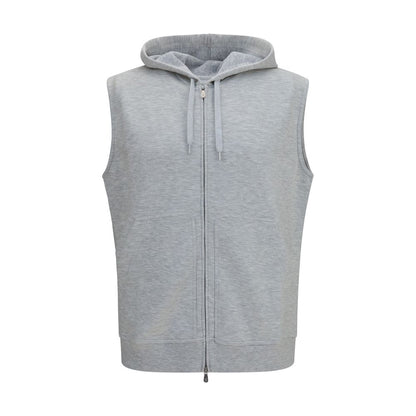 Brunello Cucinelli Gray Cotton Sweatshirt