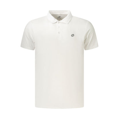 Lotto White Polyester Men's Polo Shirt
