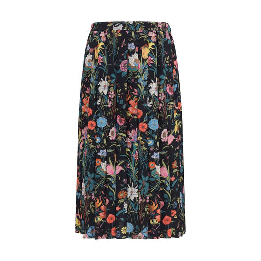 Gucci Multicolor Silk Midi Skirt