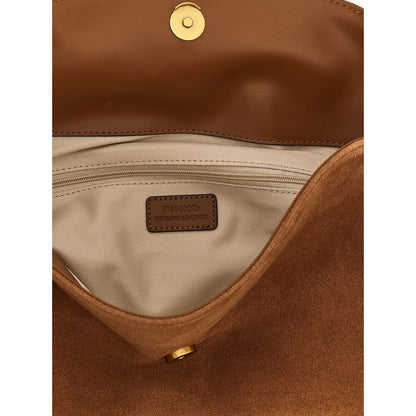 PINKO Brown Cowhide Shoulder Bag