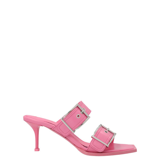 Alexander McQueen Multicolor Calfskin Stiletto Heel Sandals