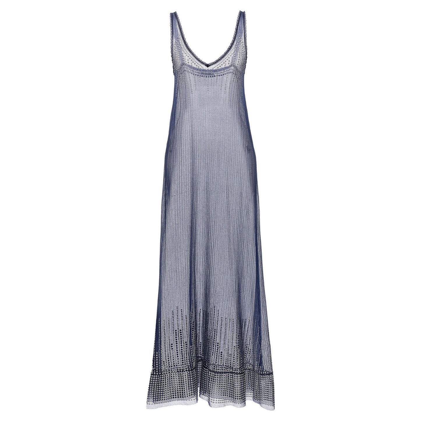 Paco Rabanne Blue Polyamide Long Dress