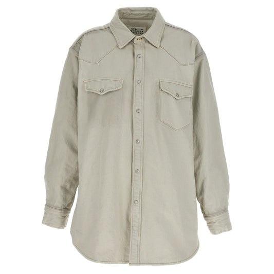 Maison Margiela White Cotton Denim Jacket