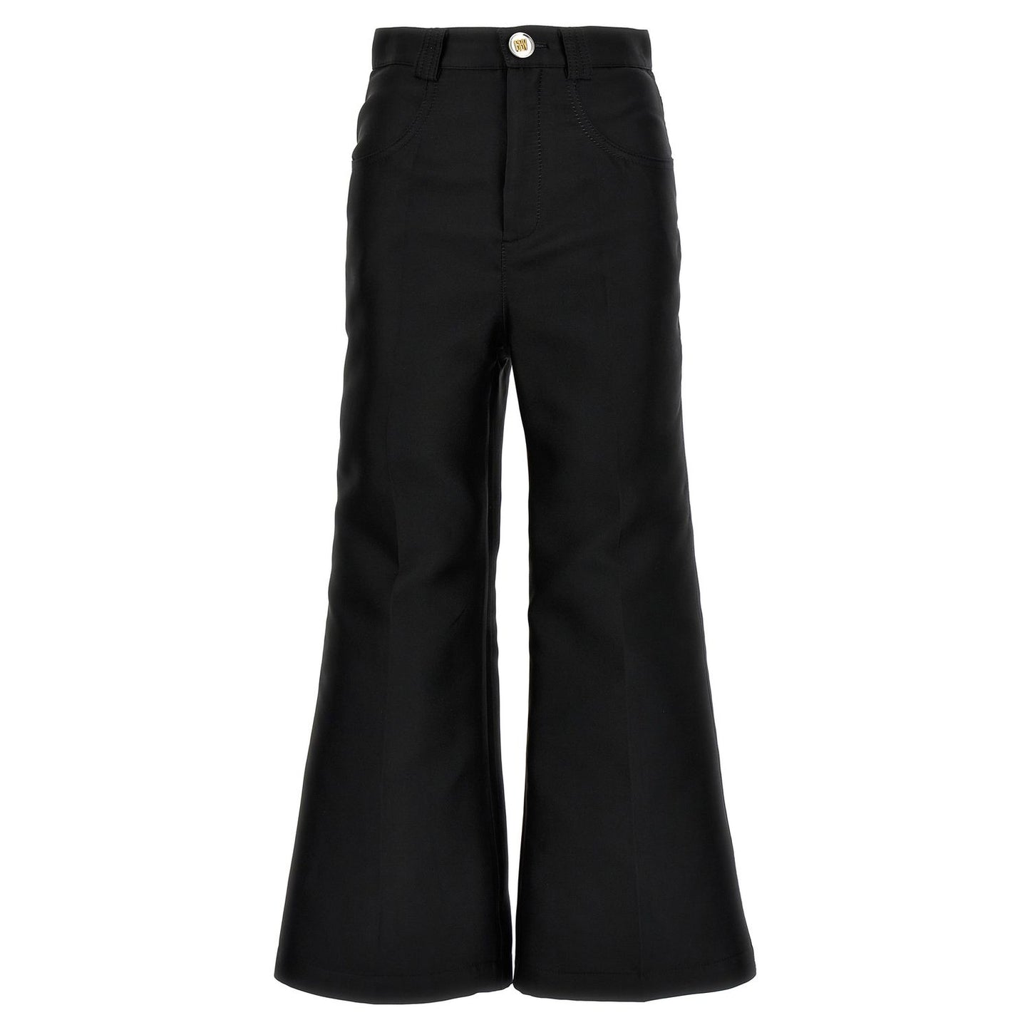 Giambattista Valli Black Polyester Flared Pants