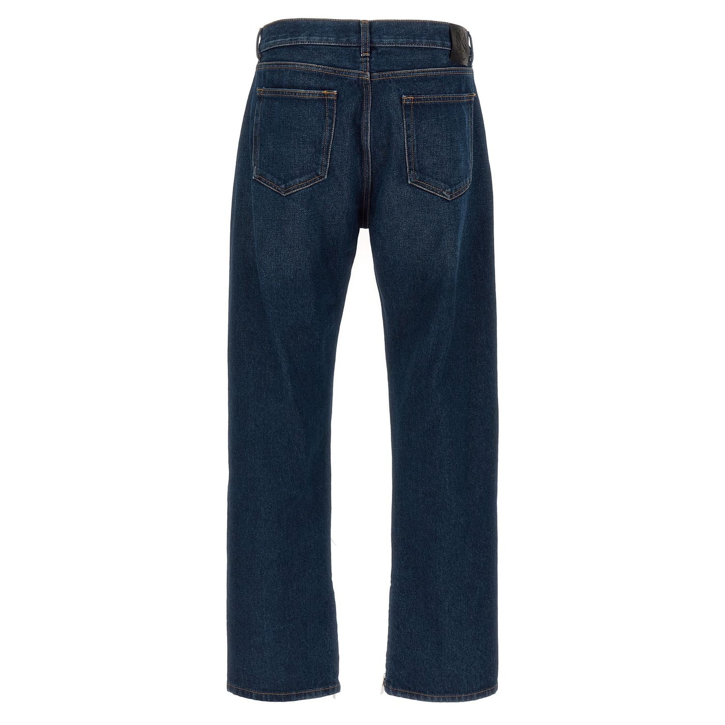 Off-White Blue Cotton Jeans Denim