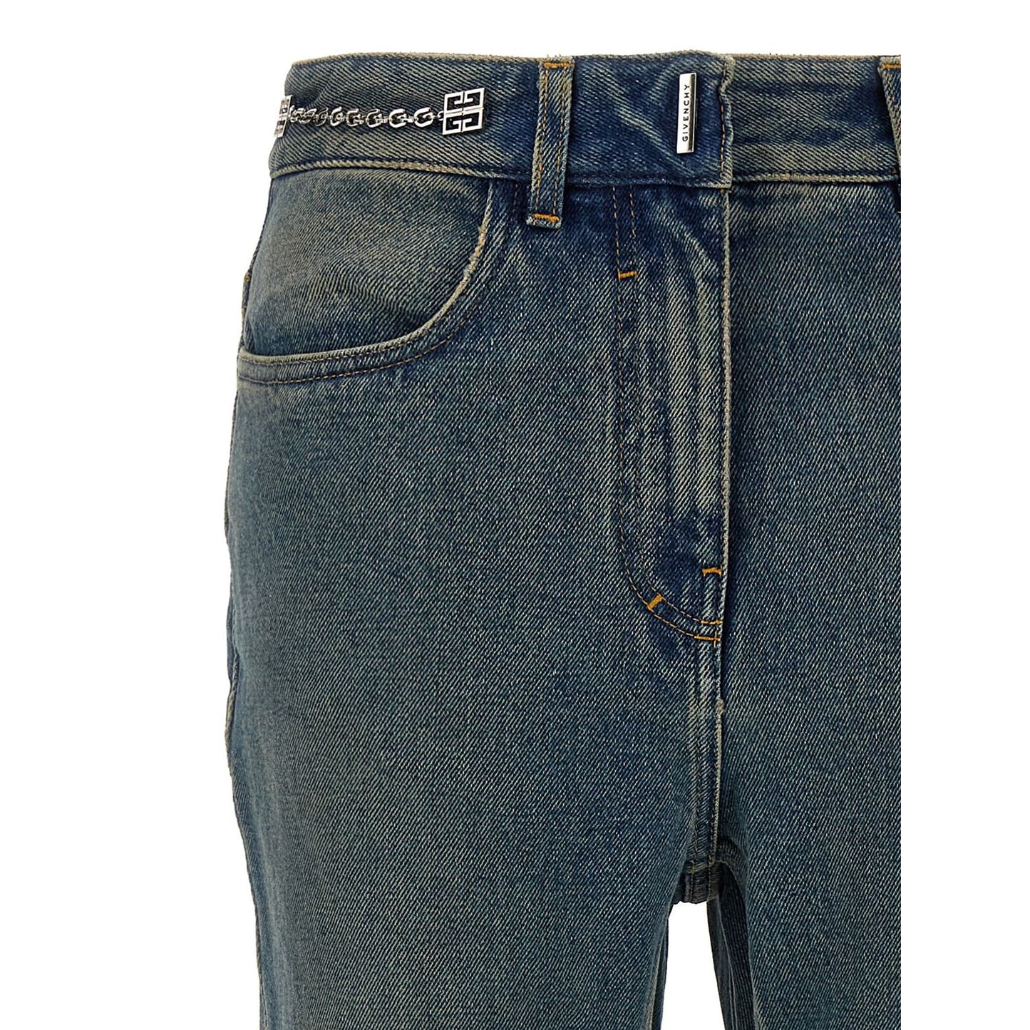 Givenchy Blue Cotton Bootcut Jeans