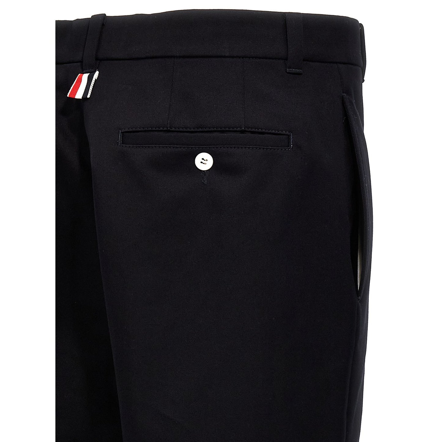 Thom Browne Blue Cotton Casual Pants