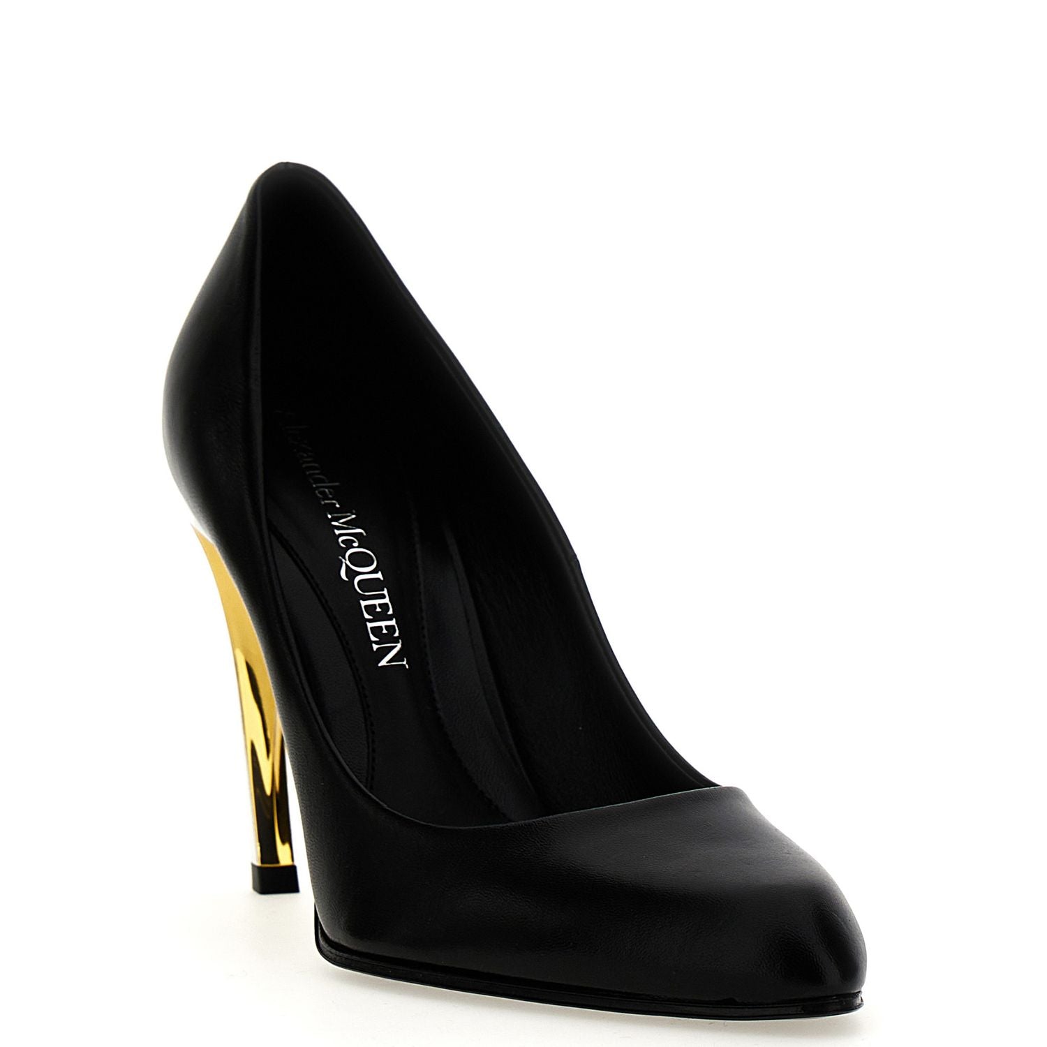 Alexander McQueen Black Lambskin High Heel Pumps