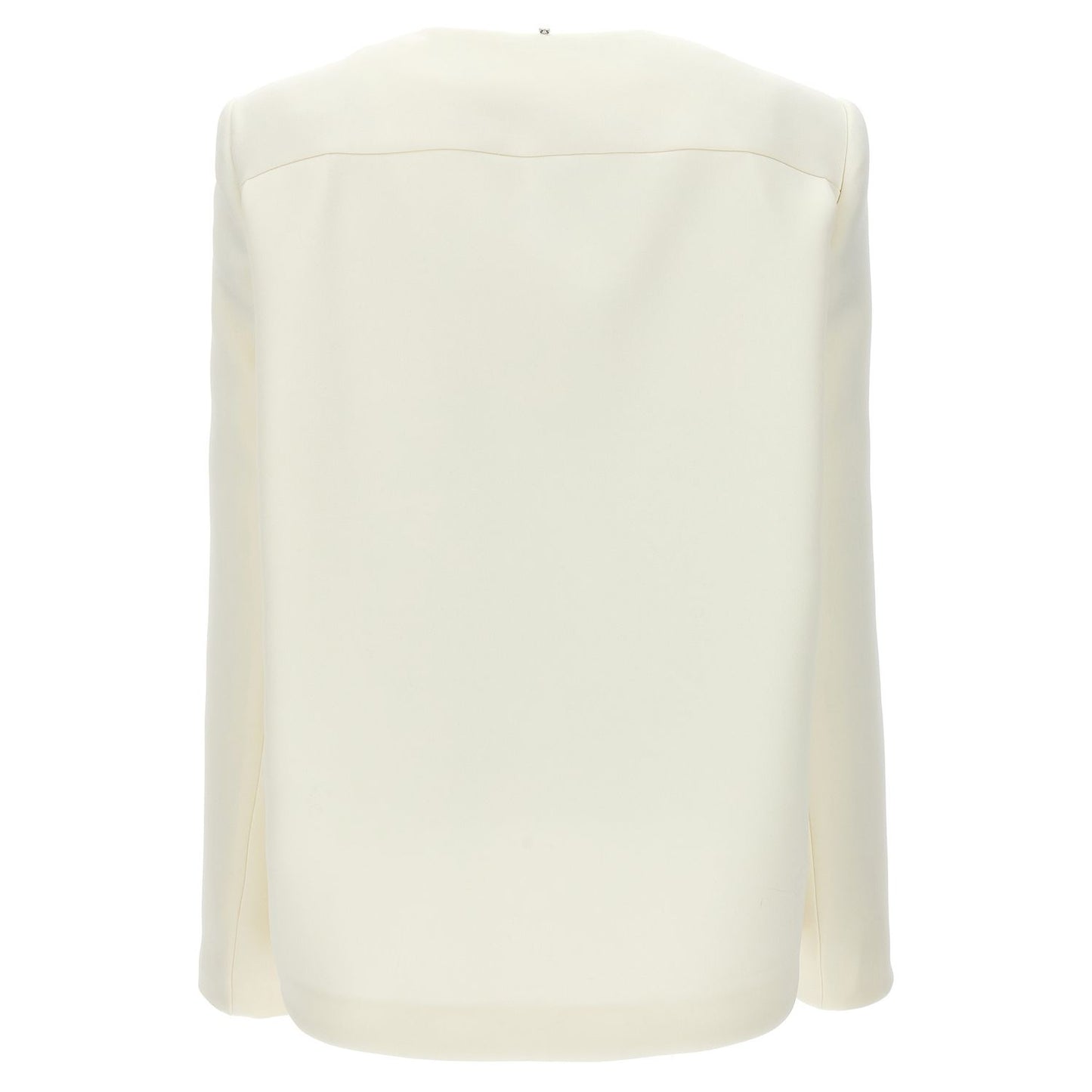 Sportmax White Polyester Full-Length Jacket