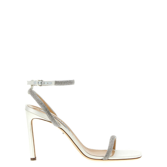 Sergio Rossi White Goatskin Stiletto Heel Sandals