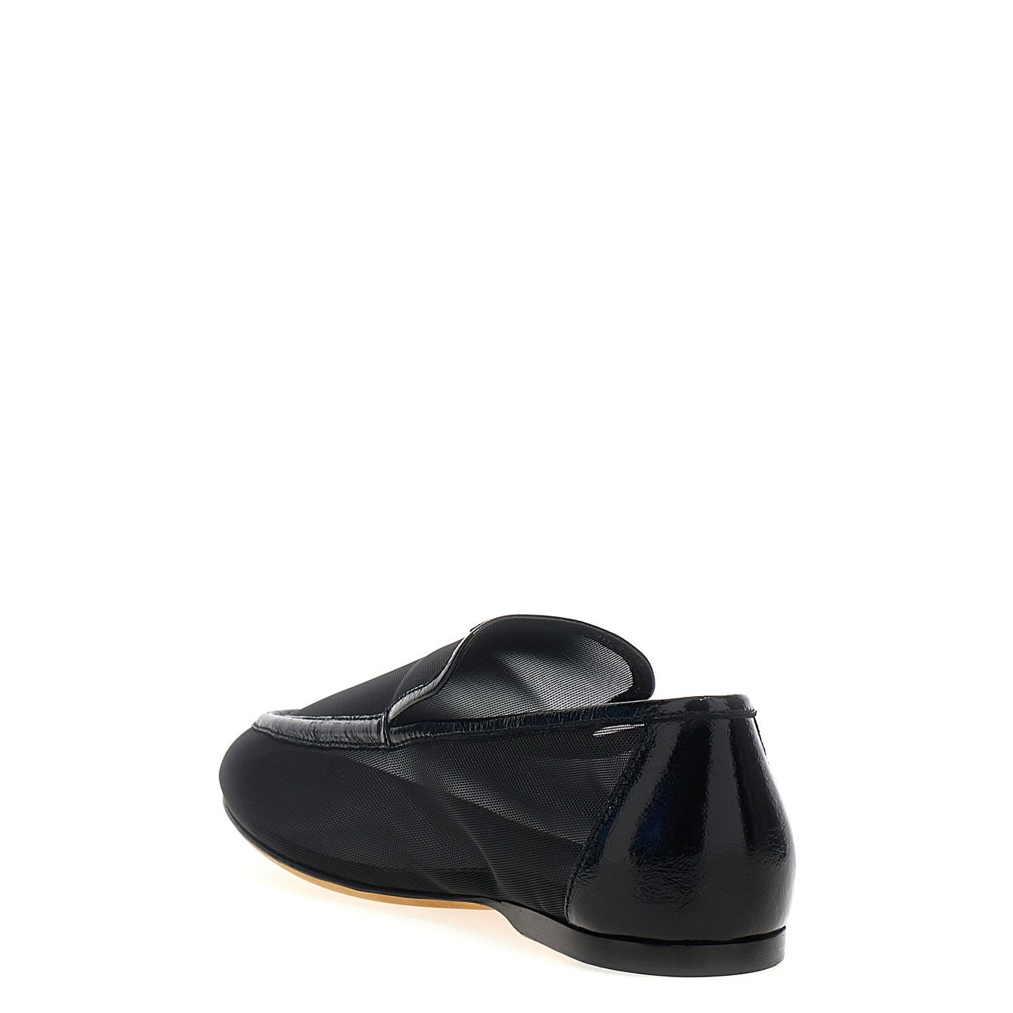 Khaite Black Polyamide Slip-On Loafers