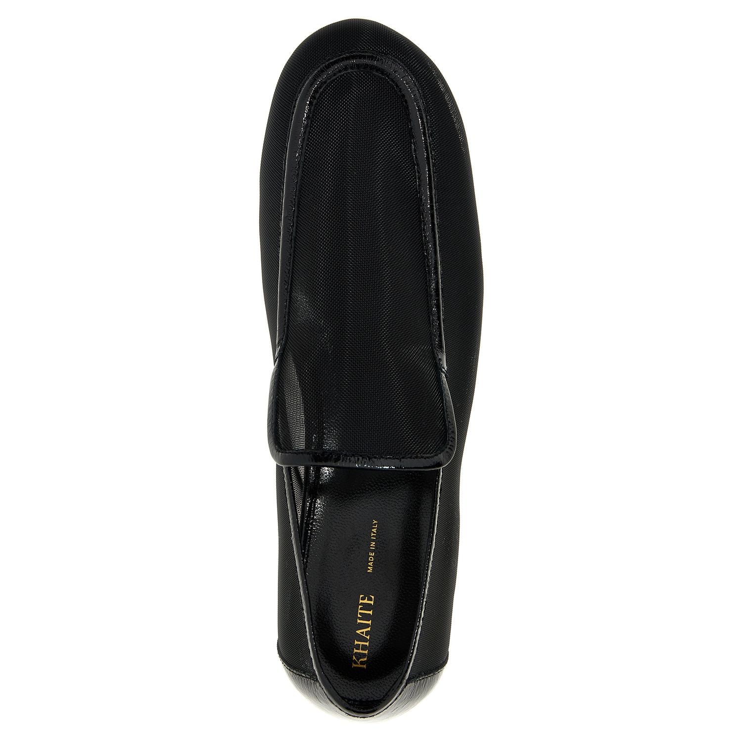 Khaite Black Polyamide Slip-On Loafers