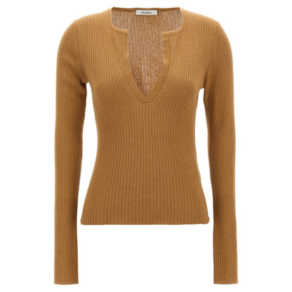 Max Mara Beige Silk Cardigan
