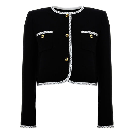 Moschino Bicolor Viscose Full-Length Jacket