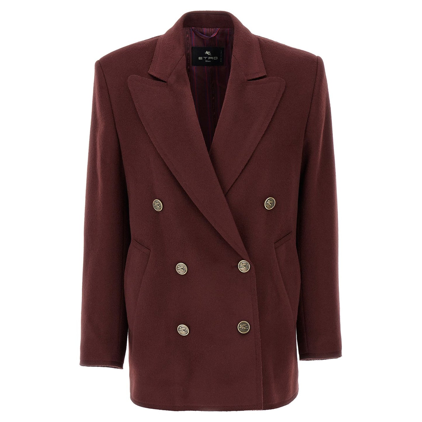 Etro Bordeaux Wool Blazer