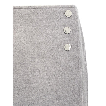 Tory Burch Gray Wool Long Skirt