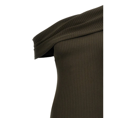 Courrèges Brown Viscose Long Dress