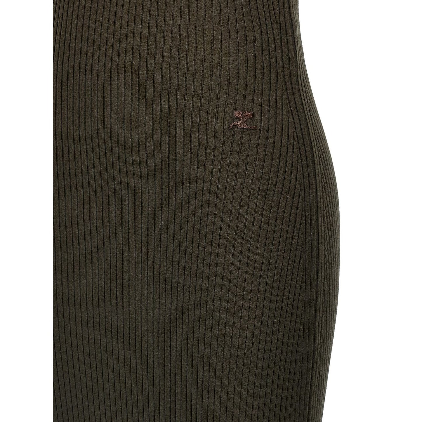Courrèges Brown Viscose Long Dress