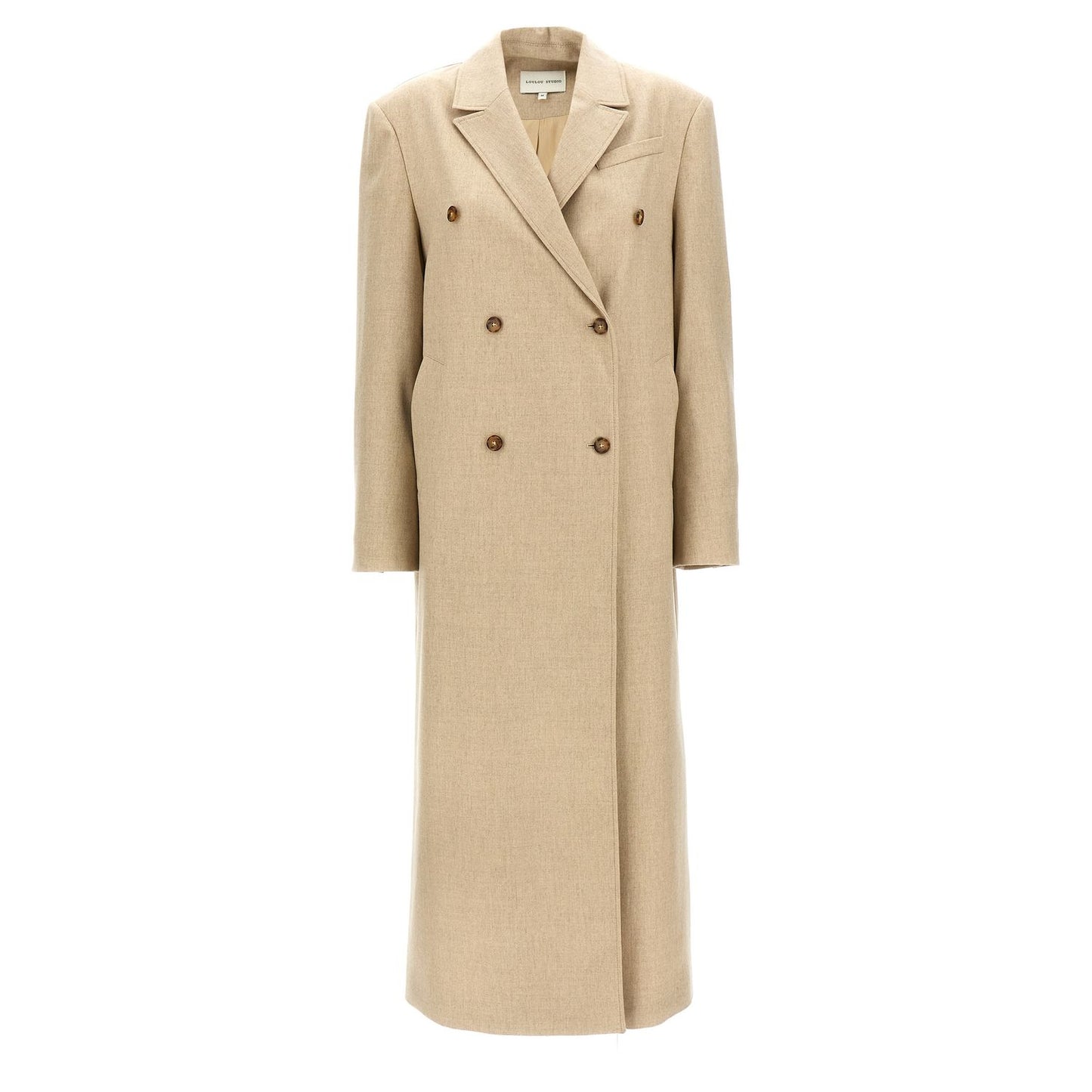 Loulou De Saison Beige Virgin Wool Coat